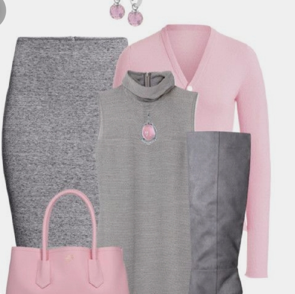 Pink Cropped Button-Up Top & Cami Set - Picture 6 of 6